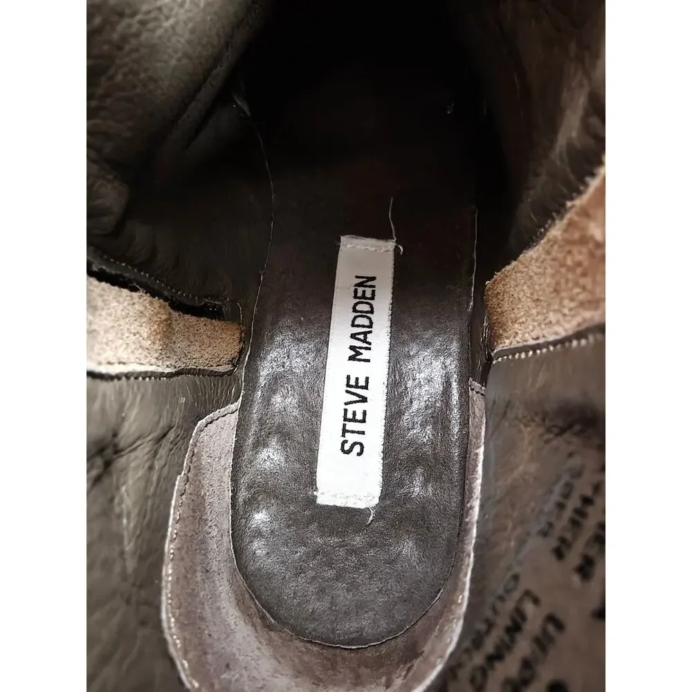 Women Steve Madden Ankle Boots Brown Size 6.5